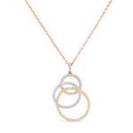 Load image into Gallery viewer, 3-Tone Interlocking Diamond Necklace