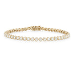 Load image into Gallery viewer, 14K Yellow Gold Diamond Tennis Bracelet 3.02cttw