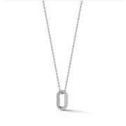 WALTERS FAITH Saxon 18K White Gold and Diamond Mini Single Link Necklace