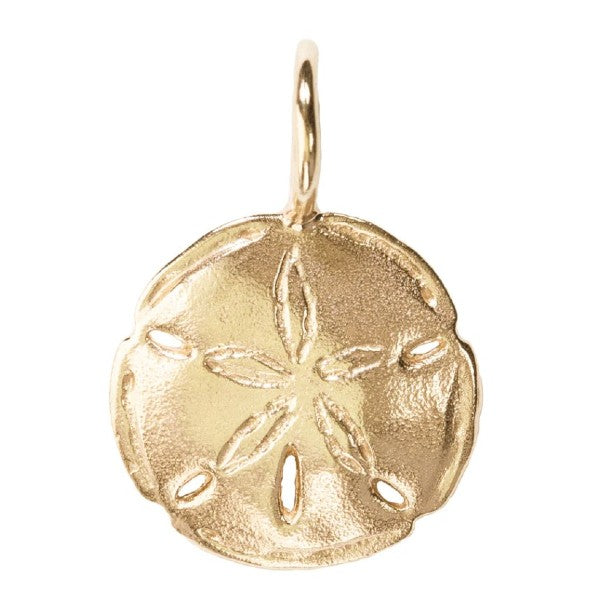 HEATHER B. MOORE Gold Polished Sand Dollar Sculptural Charm