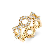 MICHAEL M Pavê Hex Infinity Ring