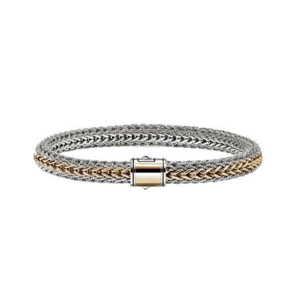 JOHN HARDY Silver & 14K Yellow Gold 6.5MM Reversible Icon Bracelet