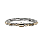 JOHN HARDY Silver & 14K Yellow Gold 6.5MM Reversible Icon Bracelet