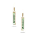 Load image into Gallery viewer, Green Amethyst and Diamond Earrings
