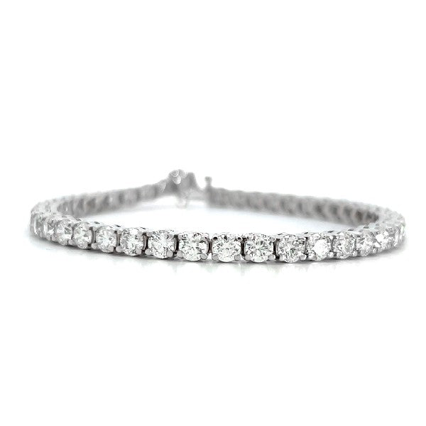 14K White Gold Diamond Tennis Bracelet 10.00cttw
