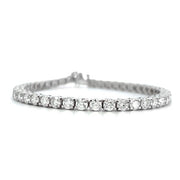 14K White Gold Diamond Tennis Bracelet 10.00cttw