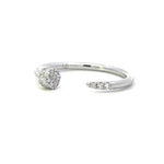 Load image into Gallery viewer, 14K White Gold Open Nail Diamond Ring