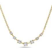 14K Yellow Gold Graduated Diamond Necklace