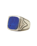 Load image into Gallery viewer, JOHN VARVATOS Blue Lapis Signet Ring

