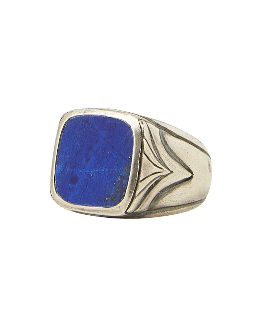 JOHN VARVATOS Blue Lapis Signet Ring