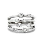 Load image into Gallery viewer, 18K White Gold Open Air Diamond Fashion Ring