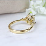Load image into Gallery viewer, PARADE DESIGNS 14K Yellow Gold 3-Stone Hidden Halo Engagement Ring