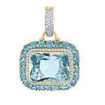 Load image into Gallery viewer, Blue Topaz and Diamond Pendant

