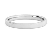 18K White Gold Traditional 2.5mm Wedding Band