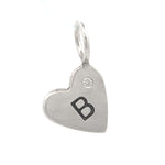 Load image into Gallery viewer, HEATHER B MOORE Sterling Silver Mini Heart Letter B Charm With Diamond
