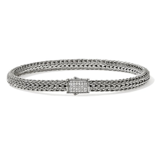JOHN HARDY Sterling Silver Diamond Icon Bracelet, 5MM