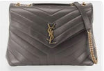 Load image into Gallery viewer, Pre-Owned YSL Loulou Medium Grey Bag
