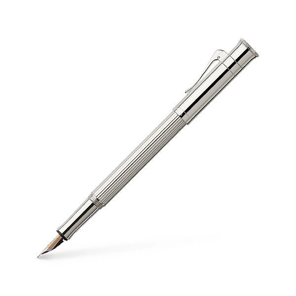 FABER-CASTELL Classic Fountain Pen Fluted Platinum Plated Barrel