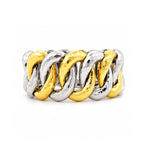 Load image into Gallery viewer, 18K Yellow Gold and Silver Interlinking Chunky Bracelet