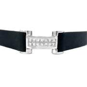 18K White Gold Invisible Set Princess Cut Diamond Link Bracelet