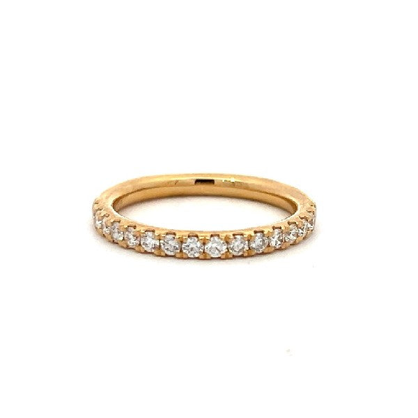 18K Yellow Gold Diamond Wedding or Anniversary Band