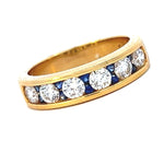 Load image into Gallery viewer, Diamond and Sapphire Ring
