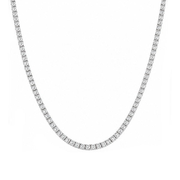 14K White Gold Lab diamond Tennis Necklace