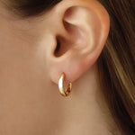 Load image into Gallery viewer, 14K Yellow gold Huggie Hoop Earrings
