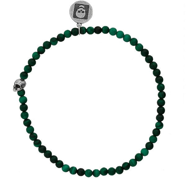 JOHN VARVATOS Skull Sterling Silver Beaded Single-Strand Bracelet, 3mm Beads