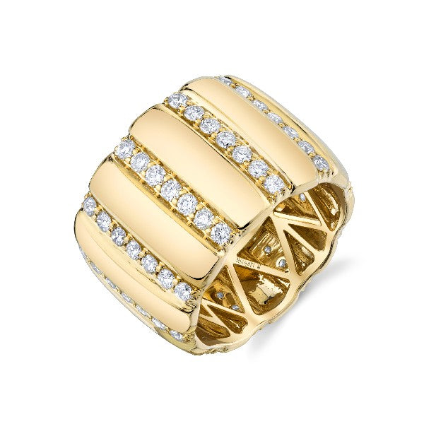 MICHAEL M Orb Ribbed Ring