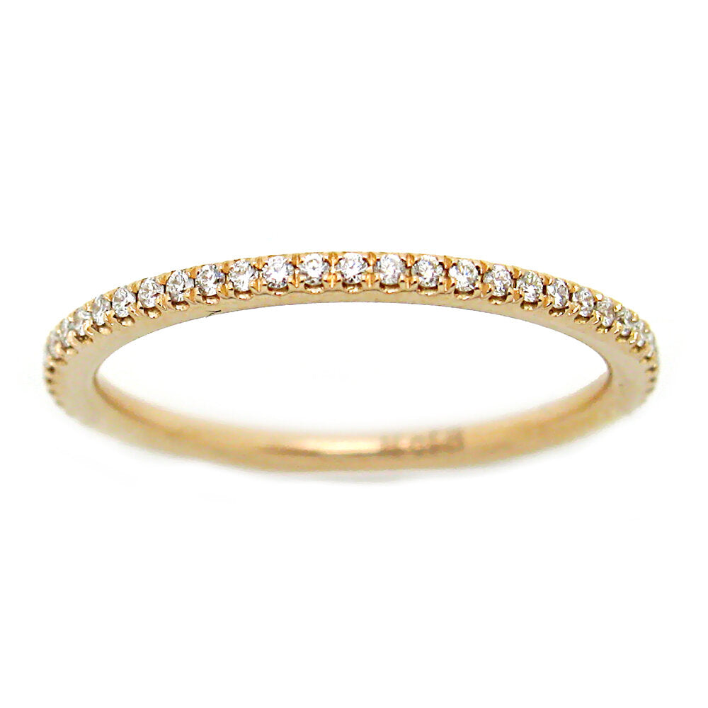 18K Yellow Gold Diamond Eternity Wedding or Anniversary Band