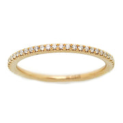 18K Yellow Gold Diamond Eternity Wedding or Anniversary Band