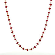 18K Yellow Gold Ruby Briolette Necklace