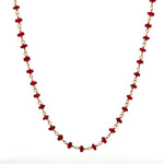 Load image into Gallery viewer, 18K Yellow Gold Ruby Briolette Necklace