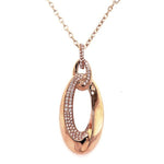 Load image into Gallery viewer, 18K Rose Gold Open Oval Link Diamond Necklace