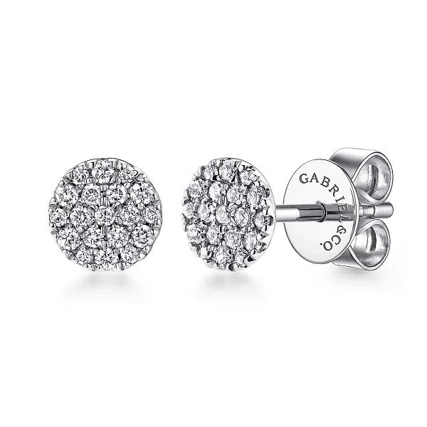 Pave Diamond Stud Earrings