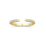 Load image into Gallery viewer, 14K Yellow Gold Open Diamond Cuff Ring