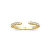 14K Yellow Gold Open Diamond Cuff Ring
