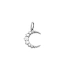 Load image into Gallery viewer, SETHI COUTURE 18K White Gold Diamond Crescent Pendant
