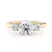 MICHAEL M 18k Yellow Gold 3-Stone Trininty Engagement Ring