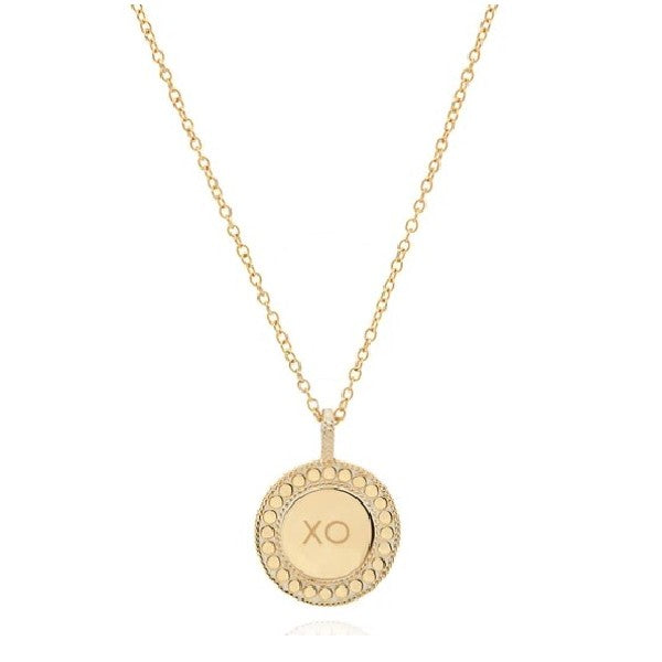 ANNA BECK Engravable Dotted Border Necklace