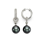 Load image into Gallery viewer, MASTOLONI  18K White Gold Nova Pearl and Diamond Earrings