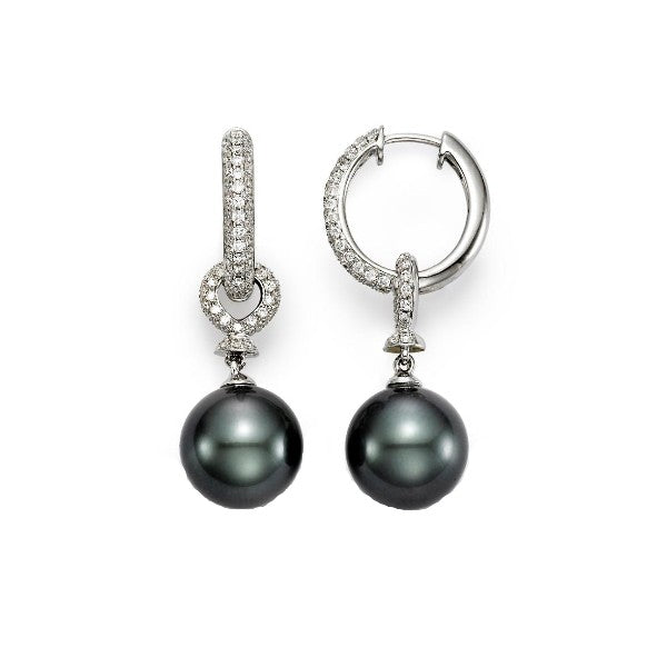 MASTOLONI  18K White Gold Nova Pearl and Diamond Earrings
