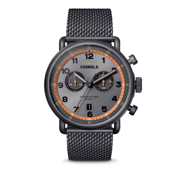 SHINOLA Canfield C56 Chronograph Watch Cool Gray 43mm