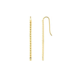 Load image into Gallery viewer, MICHAEL M Single Stone Foundation Bar Earrings