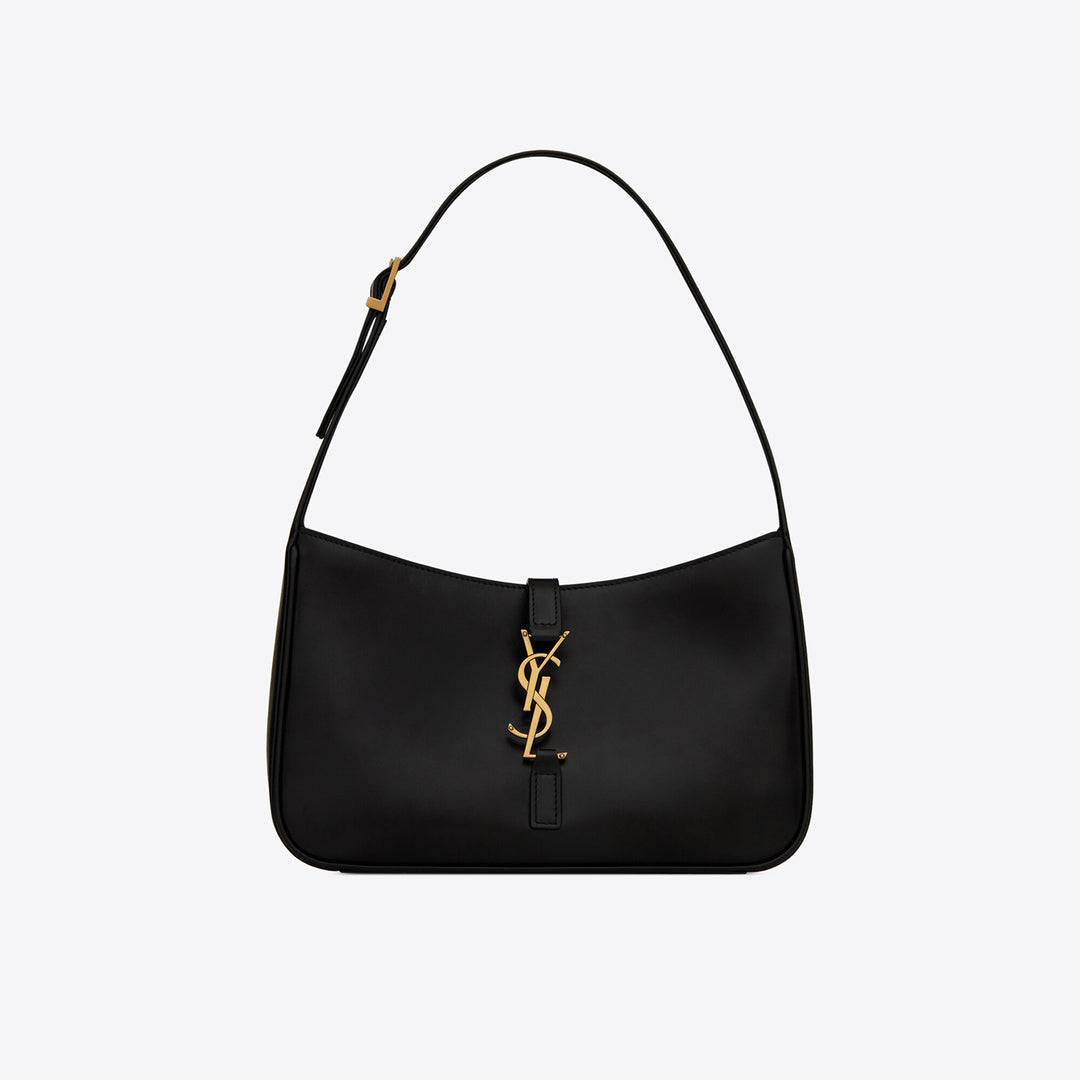 Pre-Owned YSL Black Leather Small Hobo