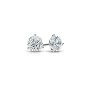 14K White Gold Natural Diamond Stud Earring 0.25cttw