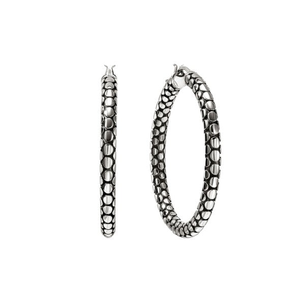 JOHN HARDY Dot Silver Hoop Earrings-37mm