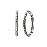 JOHN HARDY Dot Silver Hoop Earrings-37mm