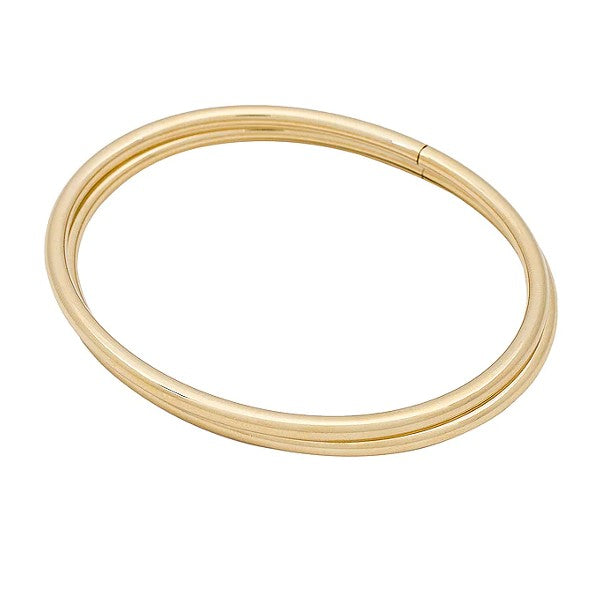 Gold Tube Bangle Bracelet